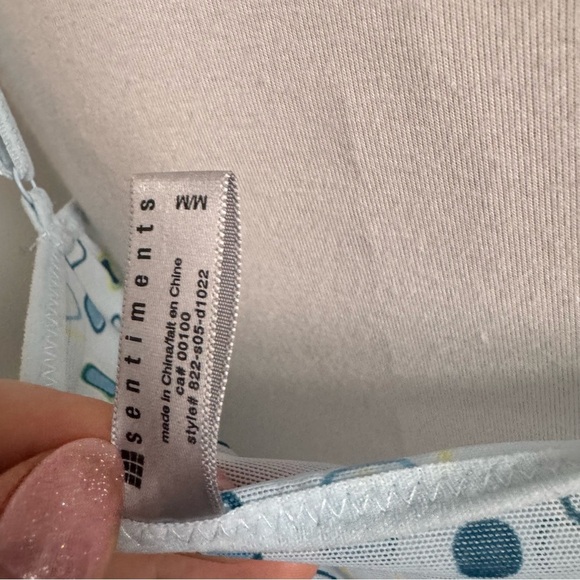 Y2K Blue Lace Trim Chemise slip dress coquette Fairycore Cottagecore M - Picture 7 of 7